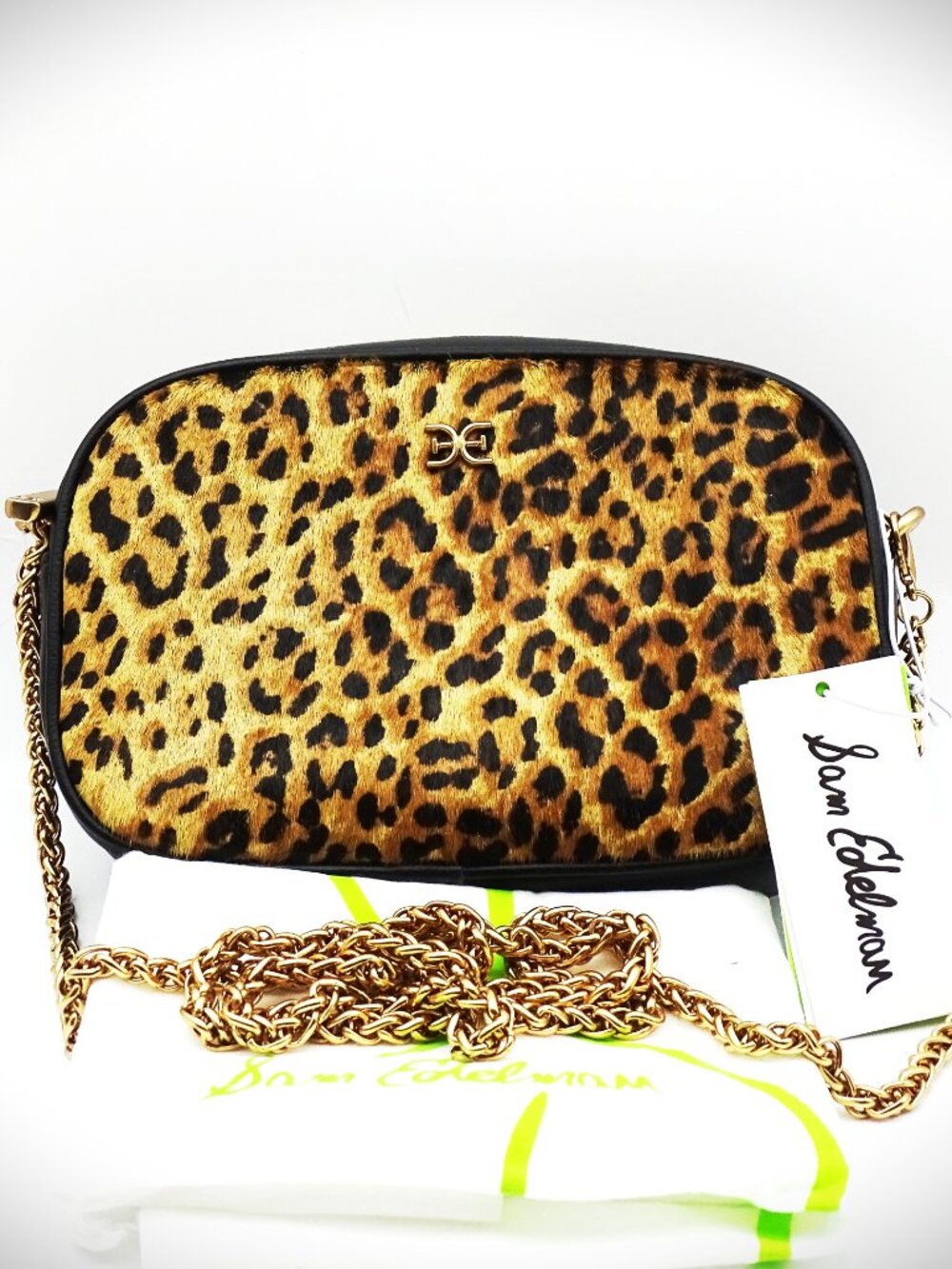 SAM EDELMAN  Leopard Pring Leather &  Sintetic Bag